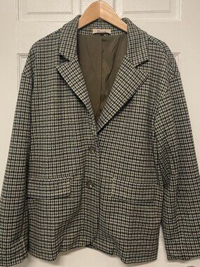 Madewell Blazer Jacket, Houndstooth Print